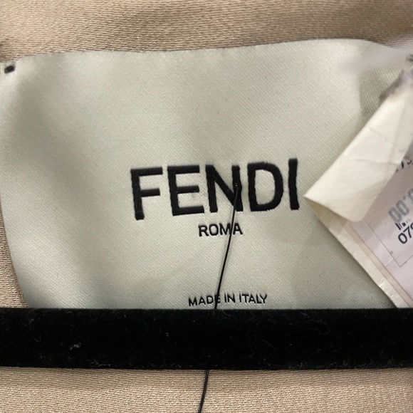 Fendi Fil Coupe Embroidered coat trench sz 48 - Picture 8 of 12
